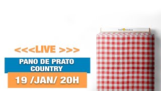 PASSO A PASSO AO VIVO - PANO DE PRATO COUNTRY