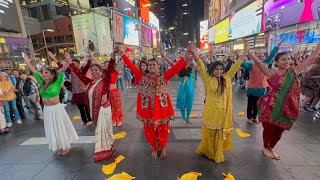 Opening of Diwali at Times Square| Flash Mob| SHIAMAK USA Dance Team