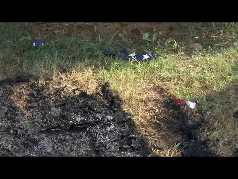 American flags burned at Anderson Co. cemetery