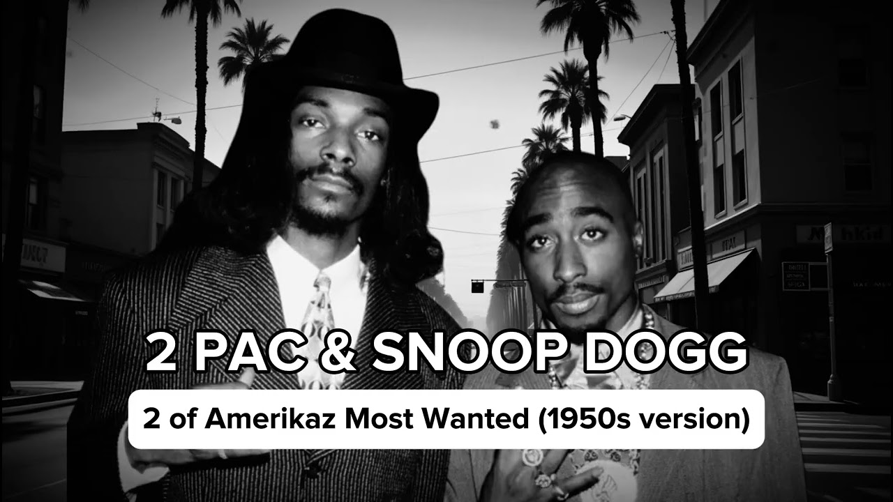 2 of Amerikaz Most Wanted - 1950s Doo-Wop Remix | 2Pac & Snoop Dogg Go Jukebox Cool 🎶🕶️💿