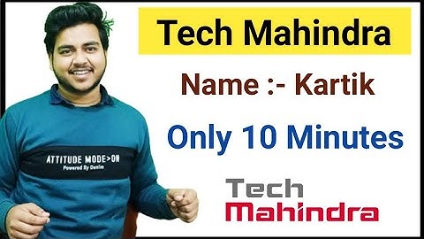Tech Mahindra Technical Interview | Kartik | Only 10 Minute Interview | Part 1 | Interview Strategy|
