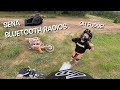 FATHER AND SON RIDING DIRT BIKES WITH BLUETOOTH RADIOS!!!