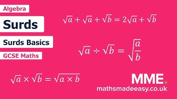 Algebra - Surds - Basics (Video 1)