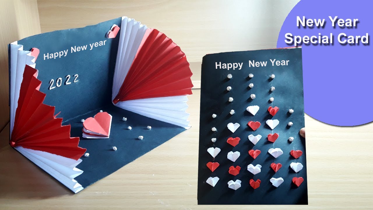 New year card making handmade 2022 | How to make new year greeting card | Happy new year card 2022