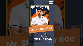 Welcome to the Team, Mr. Shridhar Rao | Hemworld Digital Marketing | New Beginnings at Hemworld