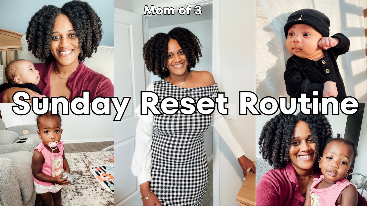Sunday Reset Routine as a Mom of 3| Cleaning, Laundry, Groceries, Organizing Kids Clothes
