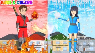 Yuta Jadi Ninja 🥷 Superhero Api Merah 🔥 VS Mio Jadi Ninja 🥷 Superhero Es Biru ❄️ | Sakura School