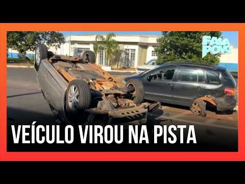 URGENT: Car rolls over, leaving one person injured in Uberlândia