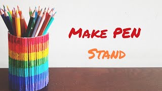 Make beautiful PEN stand with waste newspaper screenshot 5