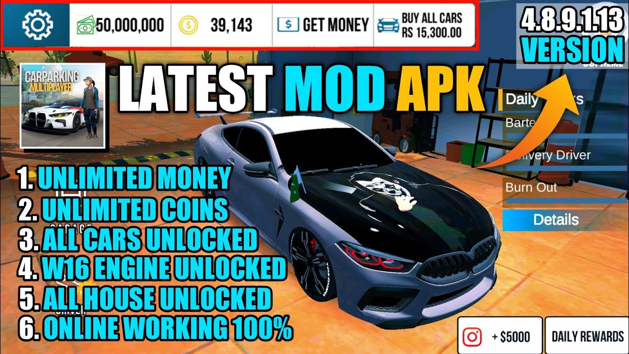 Download Car Parking Multiplayer (MOD - Unlimited Money) 4.8.14.8 APK FREE