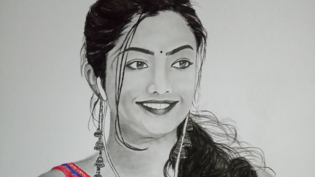 Rashmika Mandanna Pencil Sketch YouTube