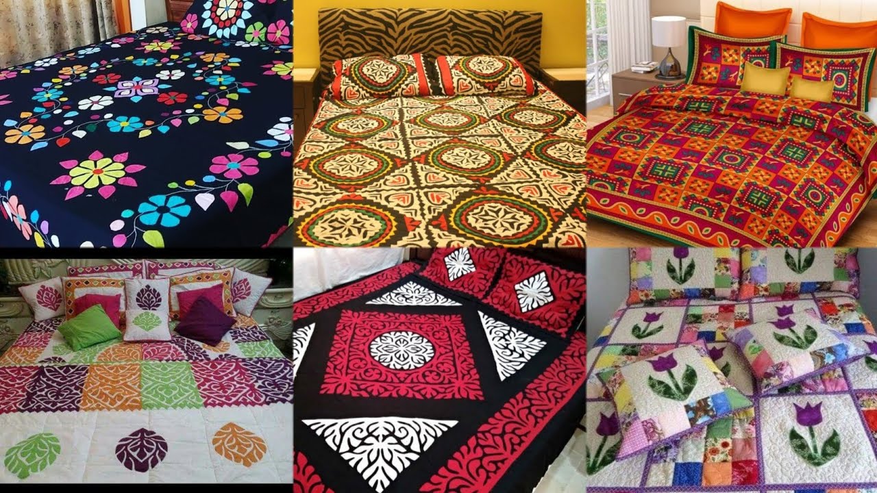 New Trendy Top Class Applique Work Bed Sheet Designs||New Classy Bed Sheet Designs Ideas