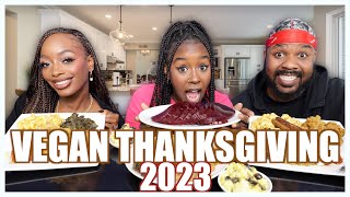 DELICIOUSLY PLANT POWERED VEGAN THANKSGIVING MUKBANG by Ghetto Vegans 7,478 views 5 months ago 23 minutes