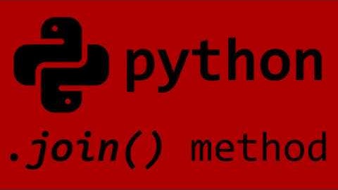 Python join() string method