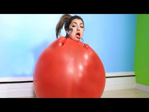 Doing Makeup In Giant Balloon!
