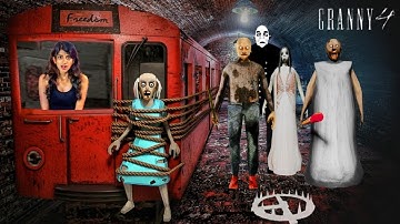 Playing as Mad Granny in Granny 4 Mortuary Madness