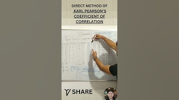 correlation | direct method | karl pearson
