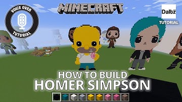 Minecraft Pixel Art - Homer Simpson - Build Tutorial