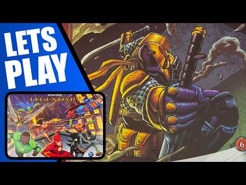 DC LEGENDARY Deck Building Game Solo Playthrough - Deathstroke VS Titans