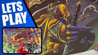 DC LEGENDARY Deck Building Game Solo Playthrough - Deathstroke VS Titans