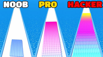 Canvas Run - All Levels Gameplay Walkthrough (NOOB vs PRO vs HACKER)