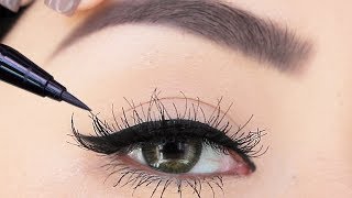 How to Apply Eyeliner with Long Eyelashes | EVERYTHING beginners need to PERFECT Liner