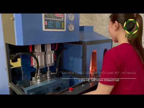 Video Máy thổi chai PET bán tự động ra 2 sản phẩm | Blowing... - youtube