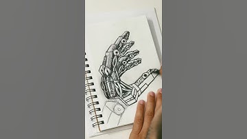 Sketching Robotic Hand #sketch #drawing #robot #robothands #sketching #ink #shorts #art