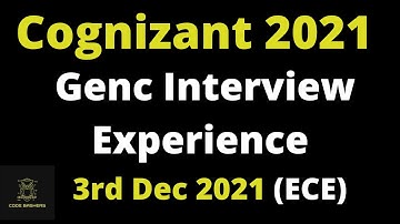 Latest Cognizant Genc Interview Experience 2021 | All Questions Discussed | 3rd december | ECE