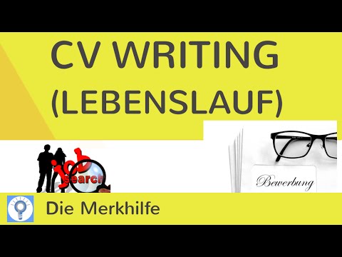 How To Write A Cv - Lebenslauf Im Englischen Schreiben