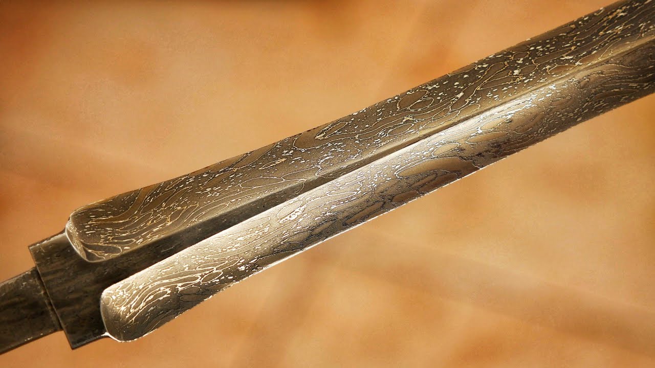 Damascus Dagger from Fishhook YouTube