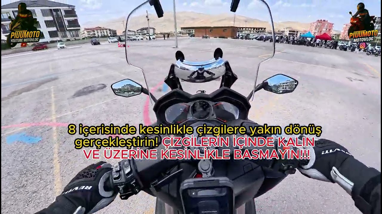 KONYA SELÇUKLU GÜNCEL MOTOSİKLET PARKURU 2025 | A, A1, A2 Sürücü Belgesi Sınav Parkuru | BÖLÜM 1