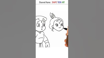 Chhota bheem aur krishna drawing easy - #shorts #chhotabheem #krishna #cartoon #india #drawing #easy