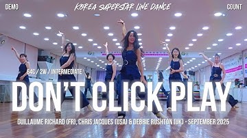 Don’t Click Play Linedance Demo & Count 중급레벨 작품 | KSLDA 한국슈퍼스타라인댄스교육협회 💎협회장 송영순