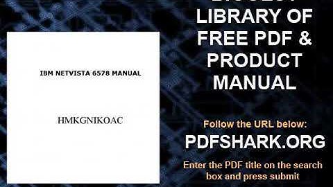 Ibm Netvista 6578 Manual