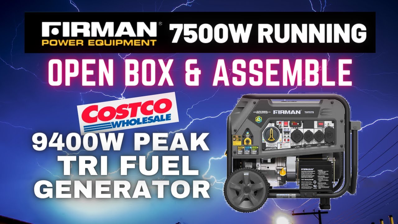 Firman Tri Fuel Generator T07573 T07571 Unboxing Part 1 YouTube