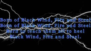 Manowar - Black Wind, fire and steel (lyrics) chords