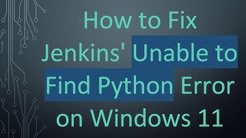 How to Fix Jenkins