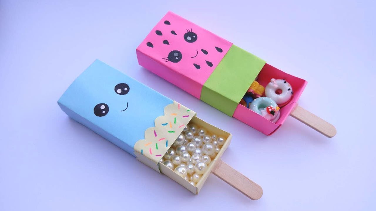 Origami ice cream box —DIY 折纸：冰淇淋盒子