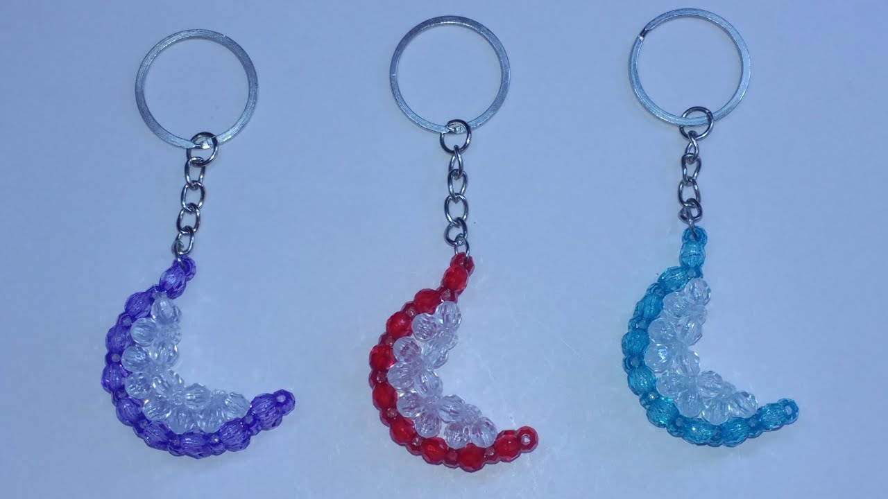 طريقة عمل ميدالية هلال رمضان بالخرز