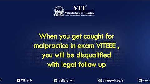 VIT requests all student aspirants who are appearing for the VITEEE 2021 Exams to follow the rules