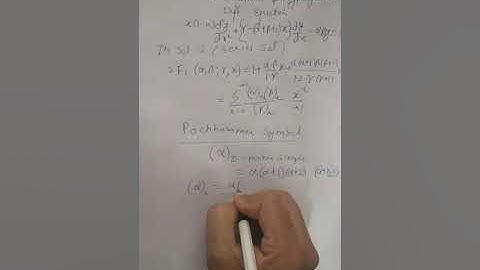Pochhammer symbol || Hypergeometric functions ||