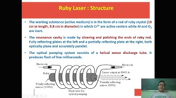 Lecture 10.4 | Solid State Laser -Ruby Laser | Dr Mohan L Verma