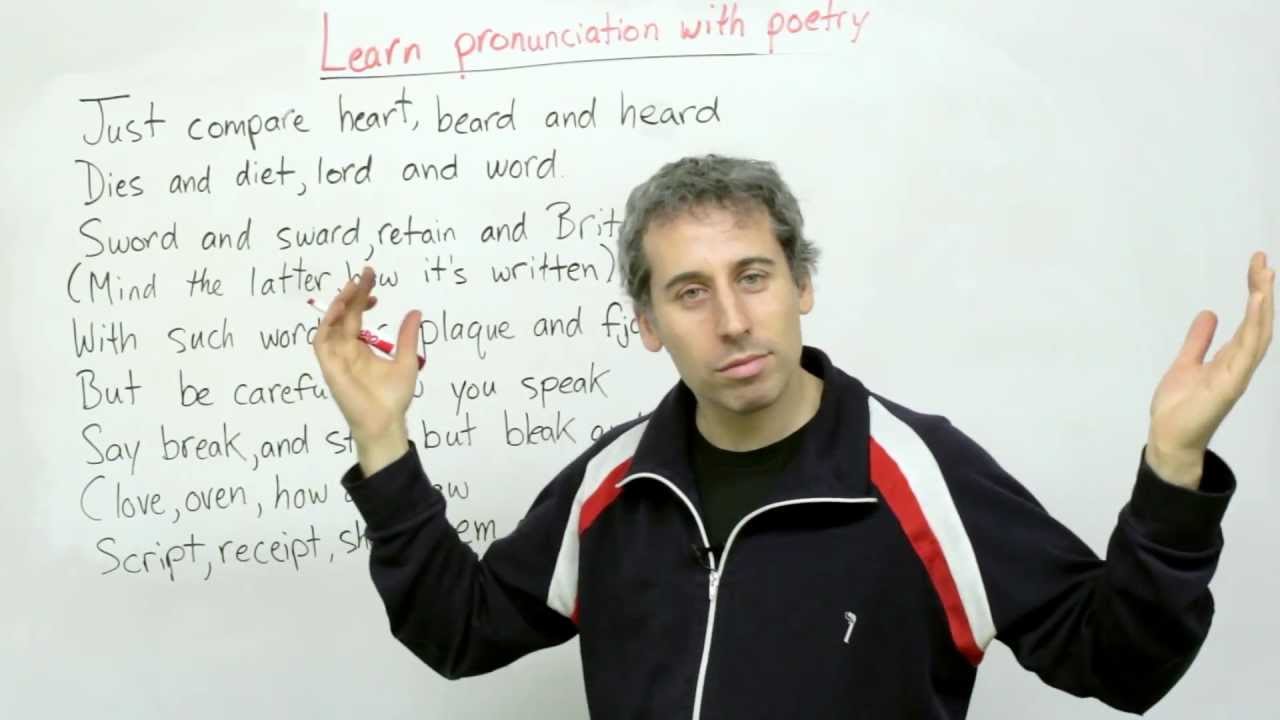 Advanced English pronunciation with poetry