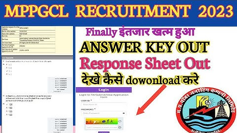 mppgcl je answer key 2023 out! mppgcl response sheet kaise download kare