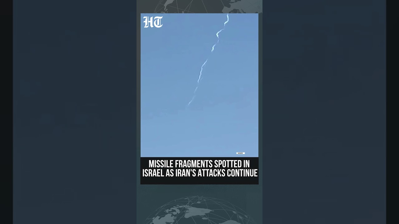 Iran-Israel: Footage Captures Missile Fragment Falling as Iran Strikes Southern Israel | #shorts