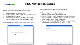ServiceMax FSA Basic Navigation 2019