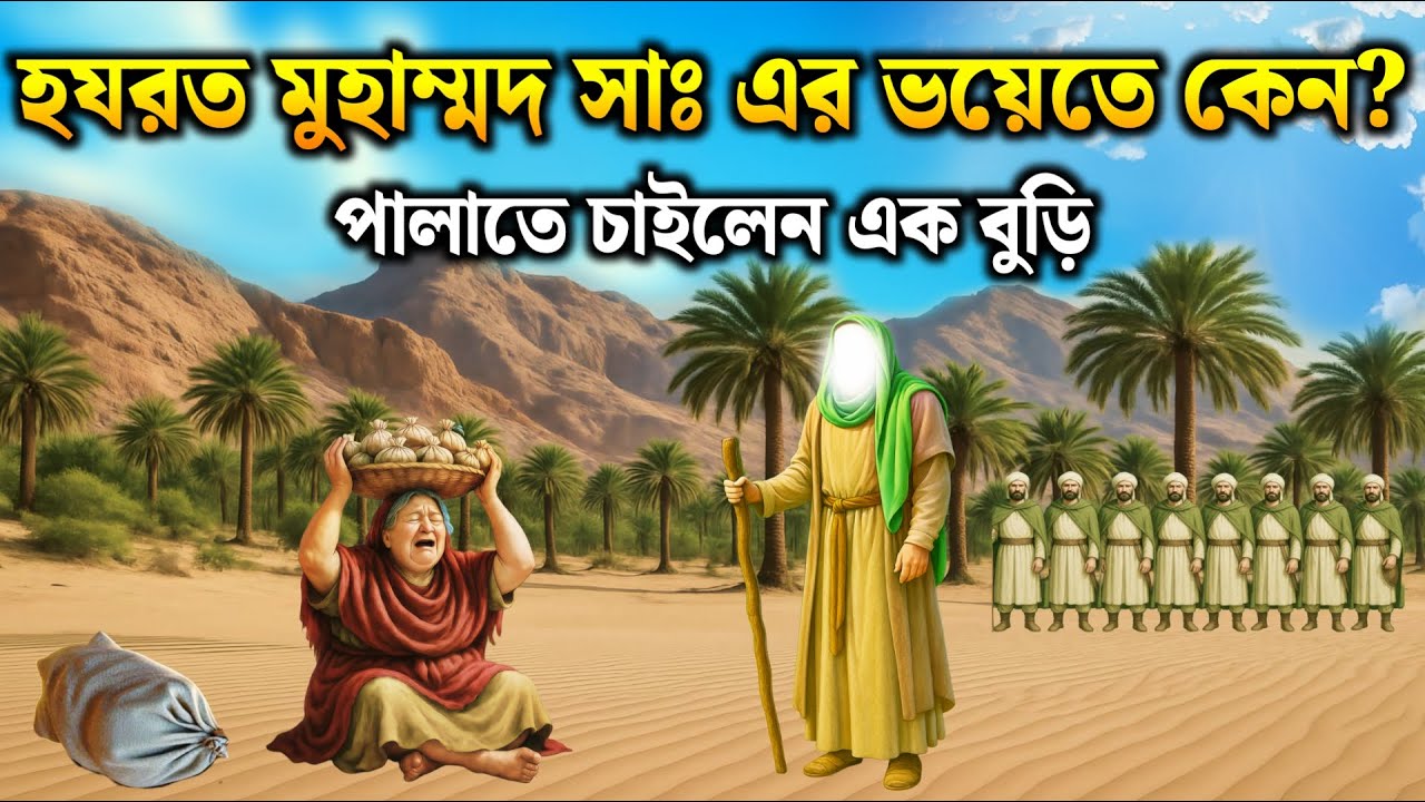 মুহাম্মদ সাঃ এর ভয়েতে কেন? পালাতে চাইলেন এক বুড়ি | নবীজির ঘটনা | ইসলামিক কাহিনী | Special History