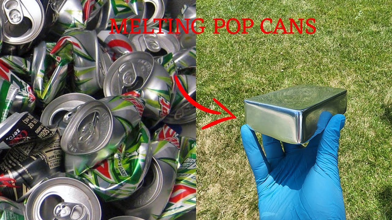 POP CAN MELTDOWN making aluminum ingots. YouTube