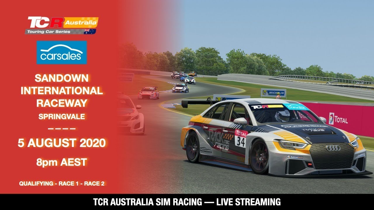 2020 TCR Australia SIM Racing | Sandown Raceway | Rounds 9 & 10 - YouTube